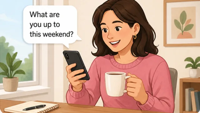 Original illustrated vocabulary card: What are you up to?